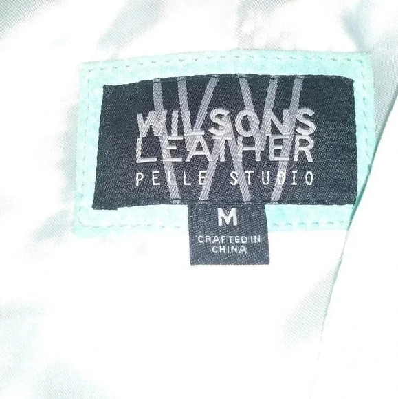 Wilson's Leather Pelle Studio Blue Leather Blazer - Picture 4 of 7